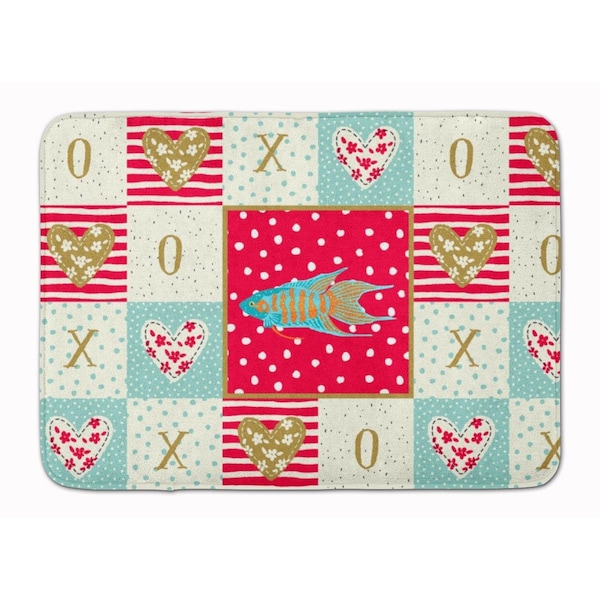 Carolines Treasures 19 x 27 in. Paradise Fish Love Machine Washable Memory Foam Mat CK5491RUG - main